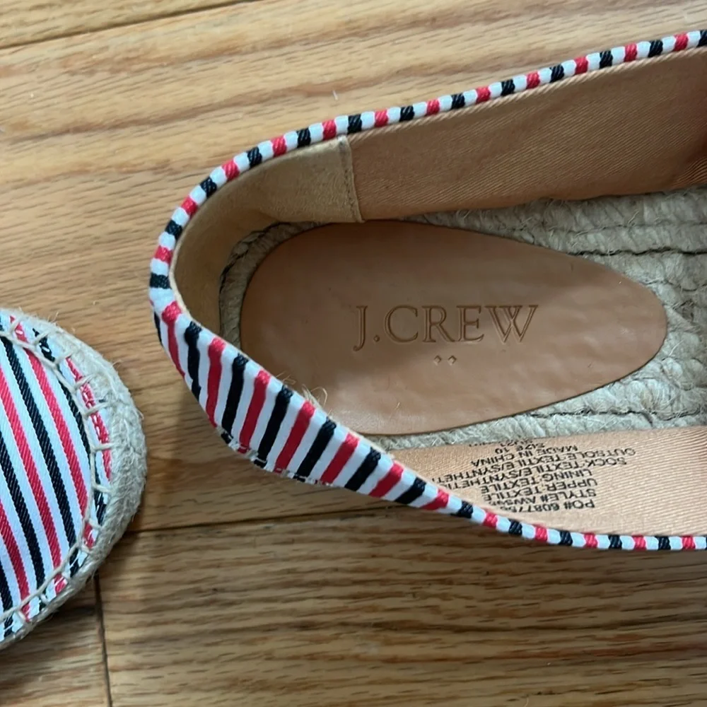 NEW J.CREW PRINTED SLIP ON ESPADRILLES IN BARBIE CORE SZ 10